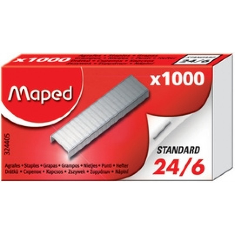 Boite Agrafes Maped 24/6 1000 Staples
