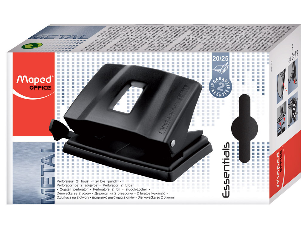 Perforateur Maped Essentiel Metallique 2 Trous 20/25 Feuilles