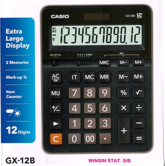 Calculatrice Casio 12 DIGI GX12B