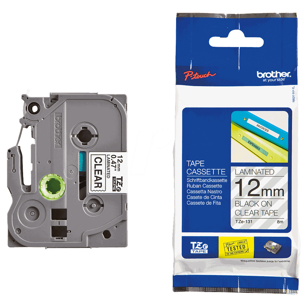Ruban Brother TZE-131 Transparent/Noir