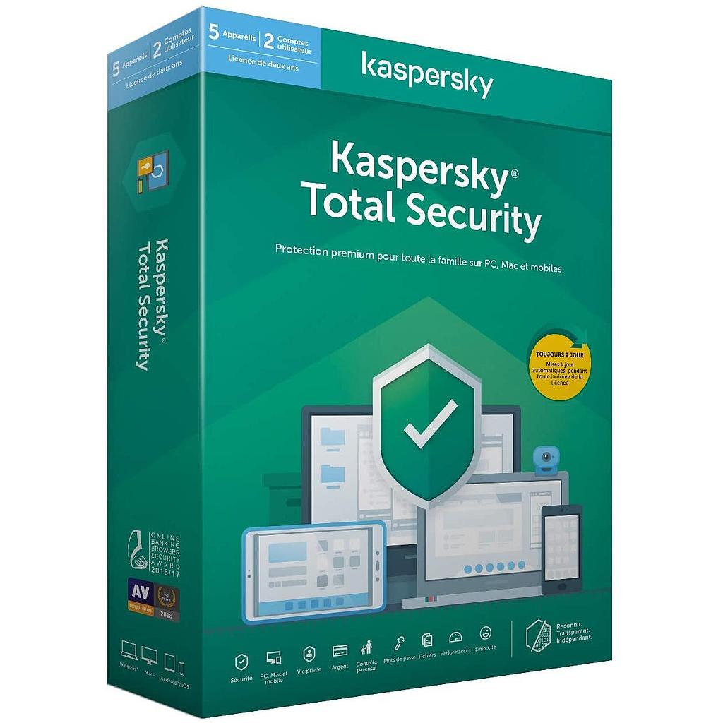 Kaspersky Total Security 5 Postes / 1 An Multi Device