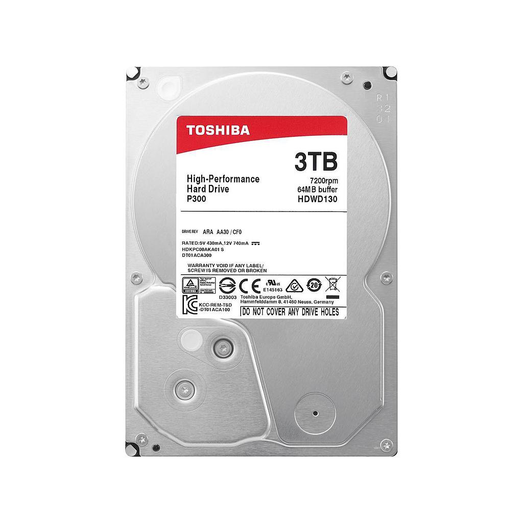Disque dur interne Toshiba P300 3TO/3TB 3,5'' PC Bureau 