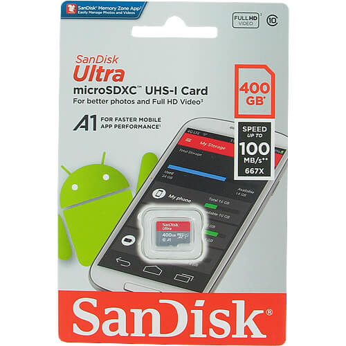 Carte Memoire Sandisk 400GB Ultra MicroSDHC Class 10