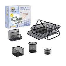 Ensemble de Bureau 5 Pcs  Métallique Crown