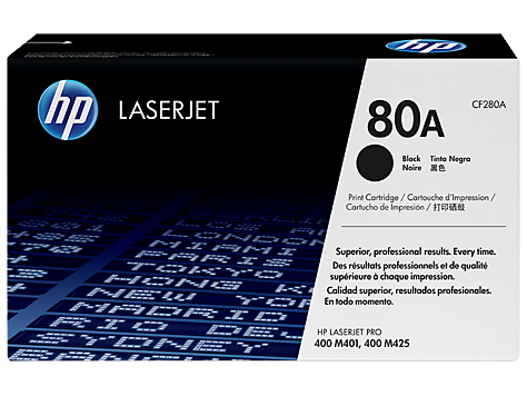 Toner HP 80A Black Original LaserJet (CF280A) 2700 Pages