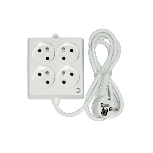 Multiprise Rallonge Electrique 4 Prises Ingelec Carré