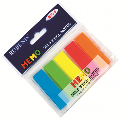 Marque-Pages Memo Self Stick Notes Rubenis 45x12mm