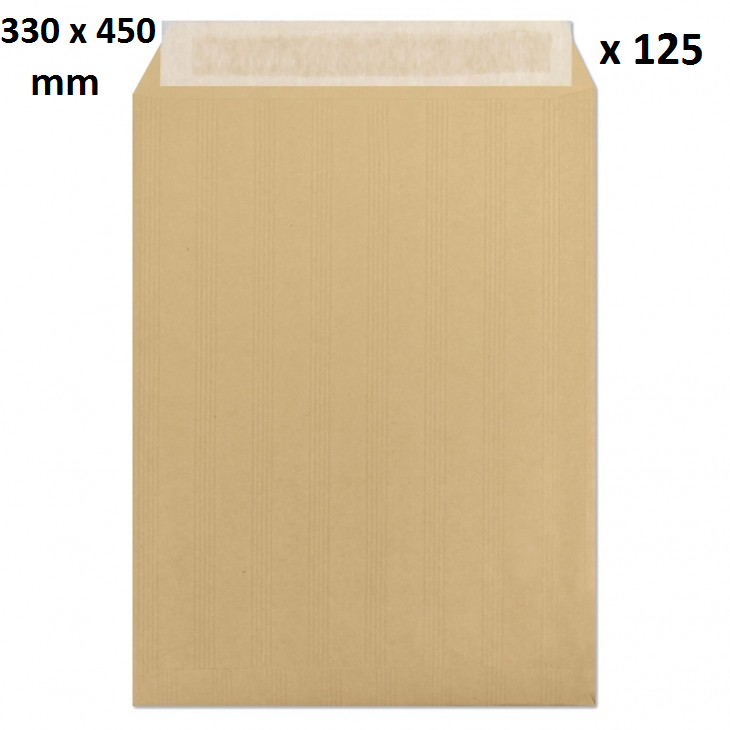 Paquet 125 Pochettes 330x450 Kraft Autodex 90 Grs Point De Mire