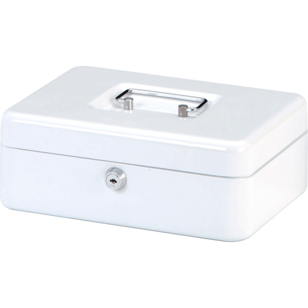 Caisse à Monnaie S250 Métallique Cash Box MF 20x24.5 Cm White