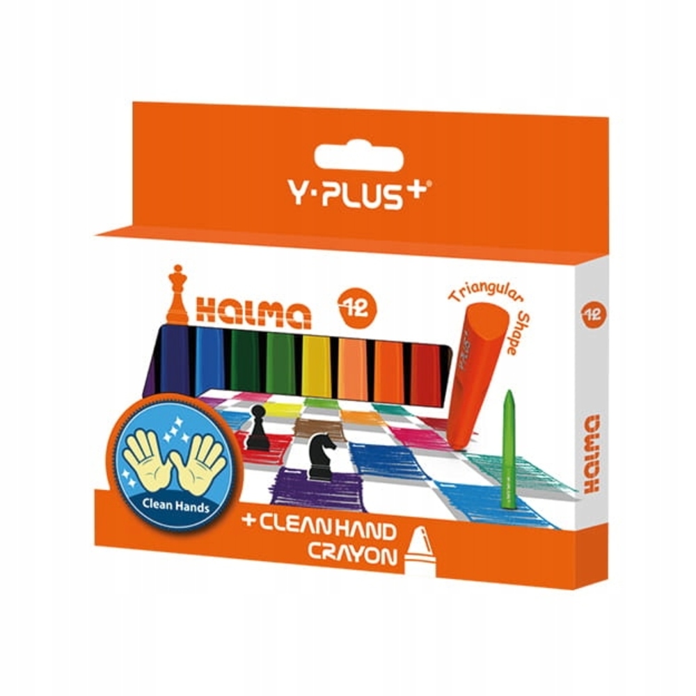  Paquet 12 Crayons De Couleur  Cire Y-PLUS+ Halma