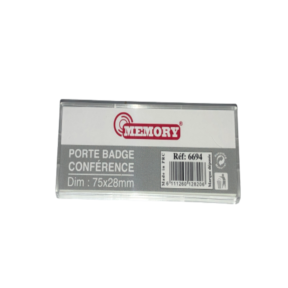 Porte Badge Memory Conférence 75x28mm