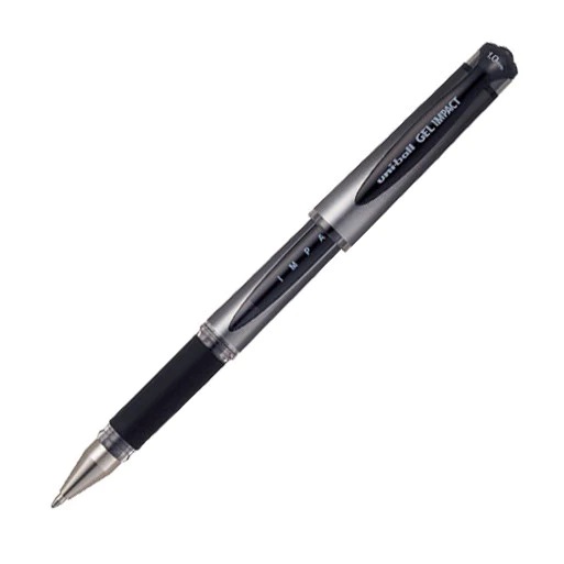 Paquet 12 Stylos Uniball Gel Impact UM-153S Rollerball 1.00 MM Black