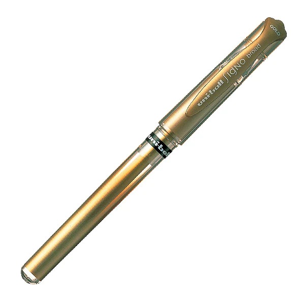 Paquet 12 Stylos Uniball Signo UM-153 Roller Pen 1.00 MM Gold