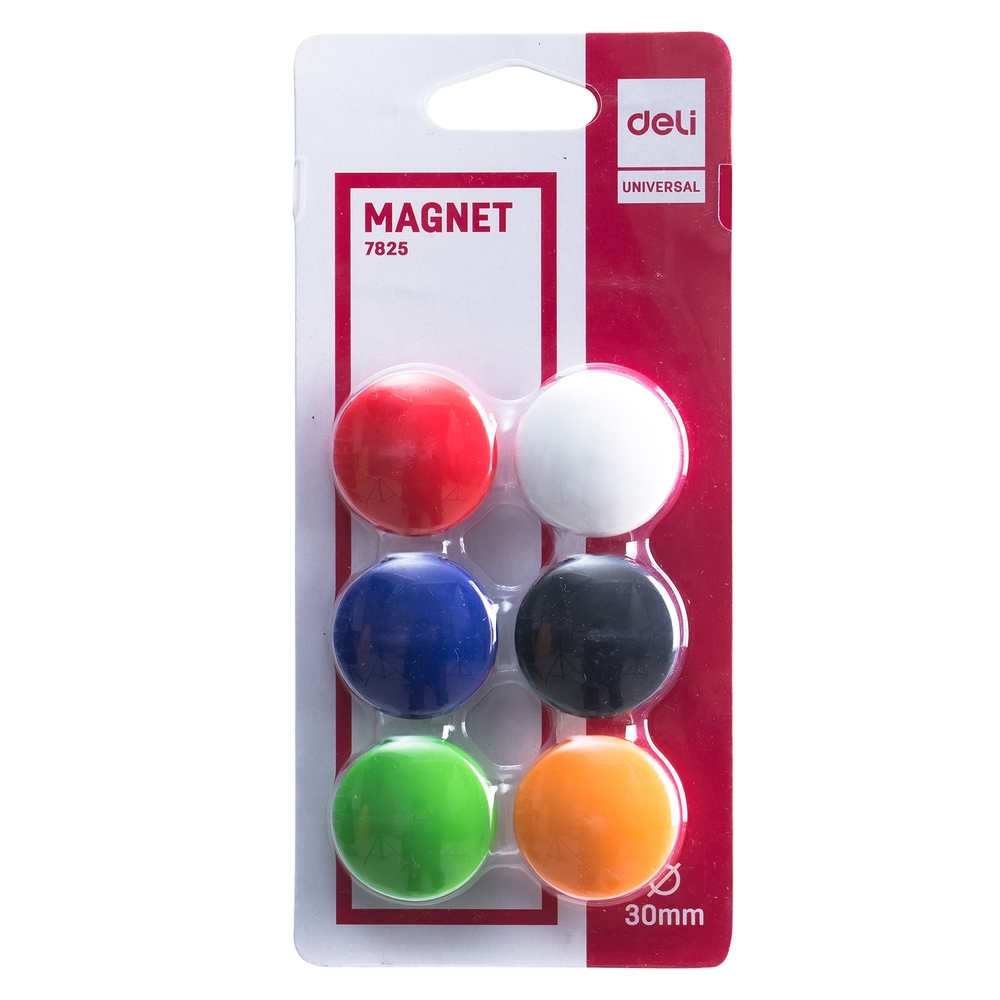 Jeu 6 Aimant Magnetic Button Deli E7825 30 mm