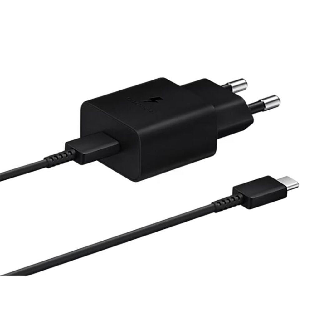 Chargeur Samsung 15W Type-C To Type-C  Avec Câble Noir EP-T1510XBEGWW