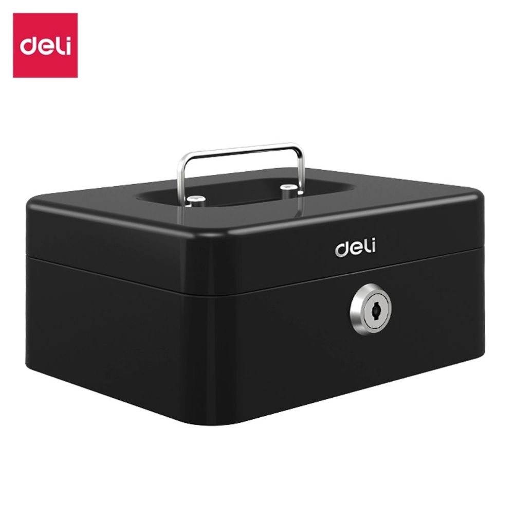 Caisse Monnaie Cash Box Deli ET500 Noir