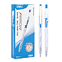 Paquet 12 Stylos A Bille Deli Arrow  Q24-BL 0.7mm Bleu